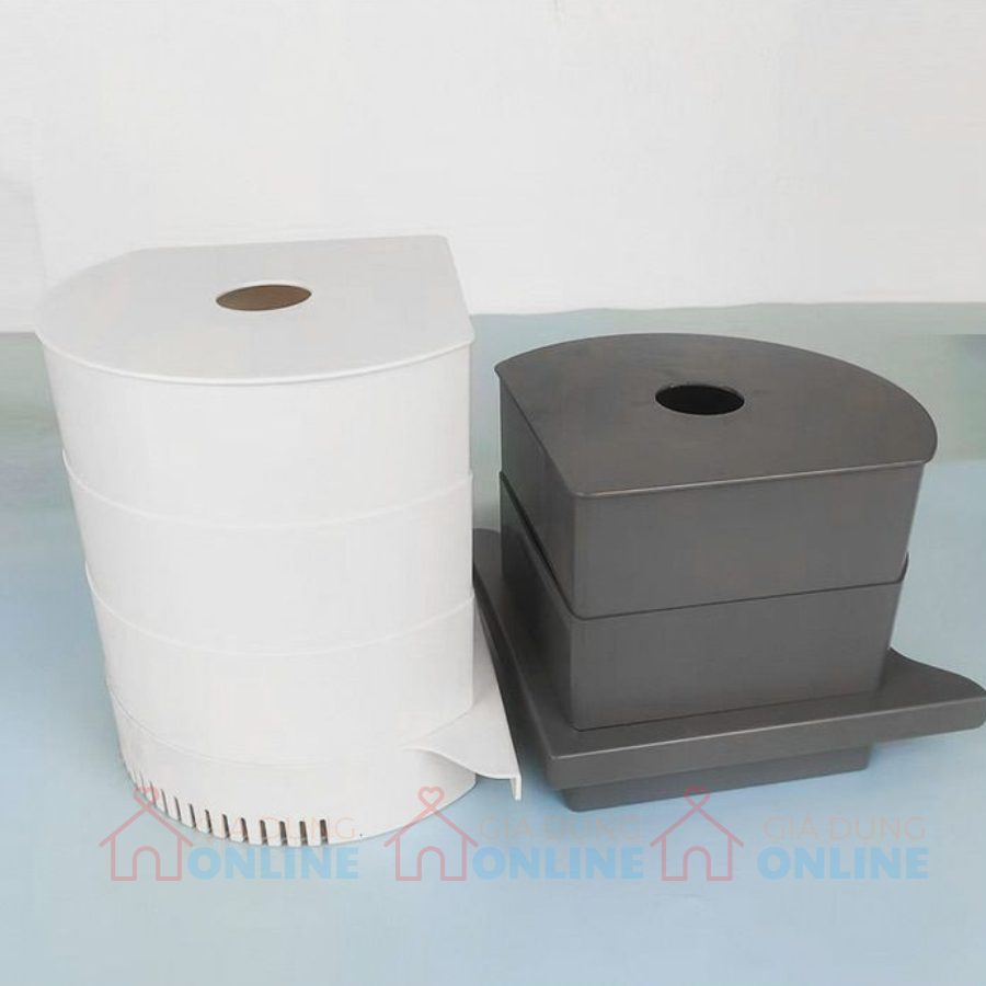 (KHÔNG KÈM MÁY BƠM) Bộ hộp lọc nước nhựa lắp ráp xếp chồng 3 tầng treo góc bể hồ cá nước chảy không ồn