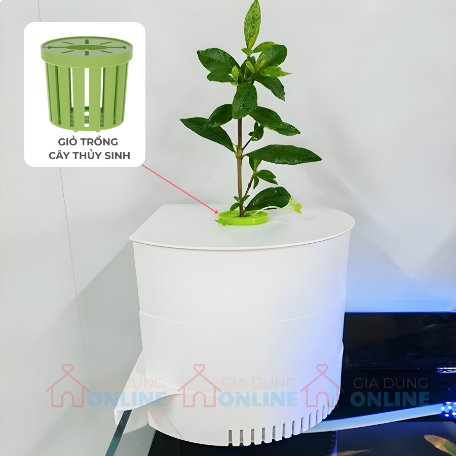(KHÔNG KÈM MÁY BƠM) Bộ hộp lọc nước nhựa lắp ráp xếp chồng 3 tầng treo góc bể hồ cá nước chảy không ồn