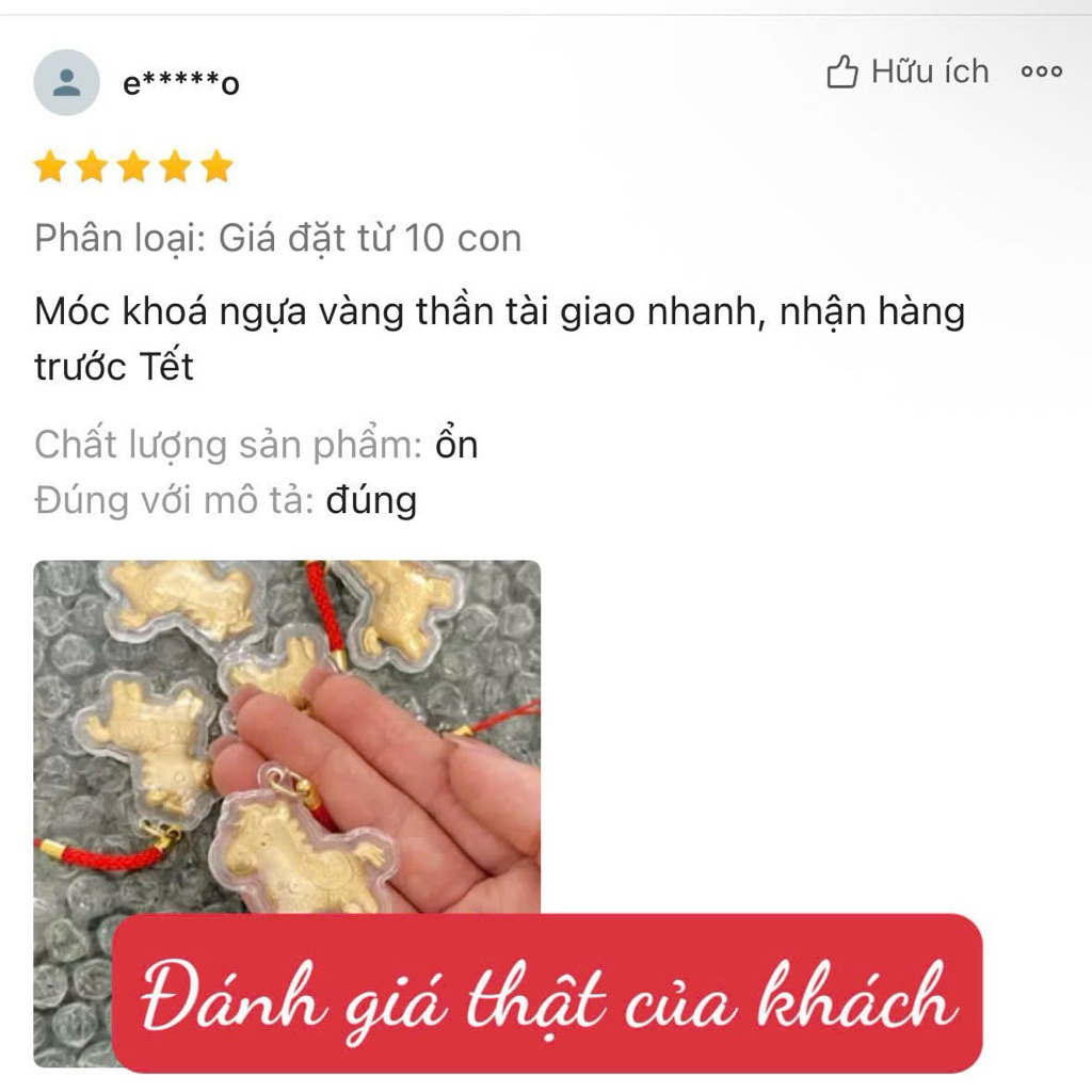 Móc Khóa Ngựa Vàng Thần Tài 2026 – Charm Ngựa Phong Thủy Chiêu Tài Lộc, Phụ Kiện Treo Balo Túi Xách, Quà Tặng M