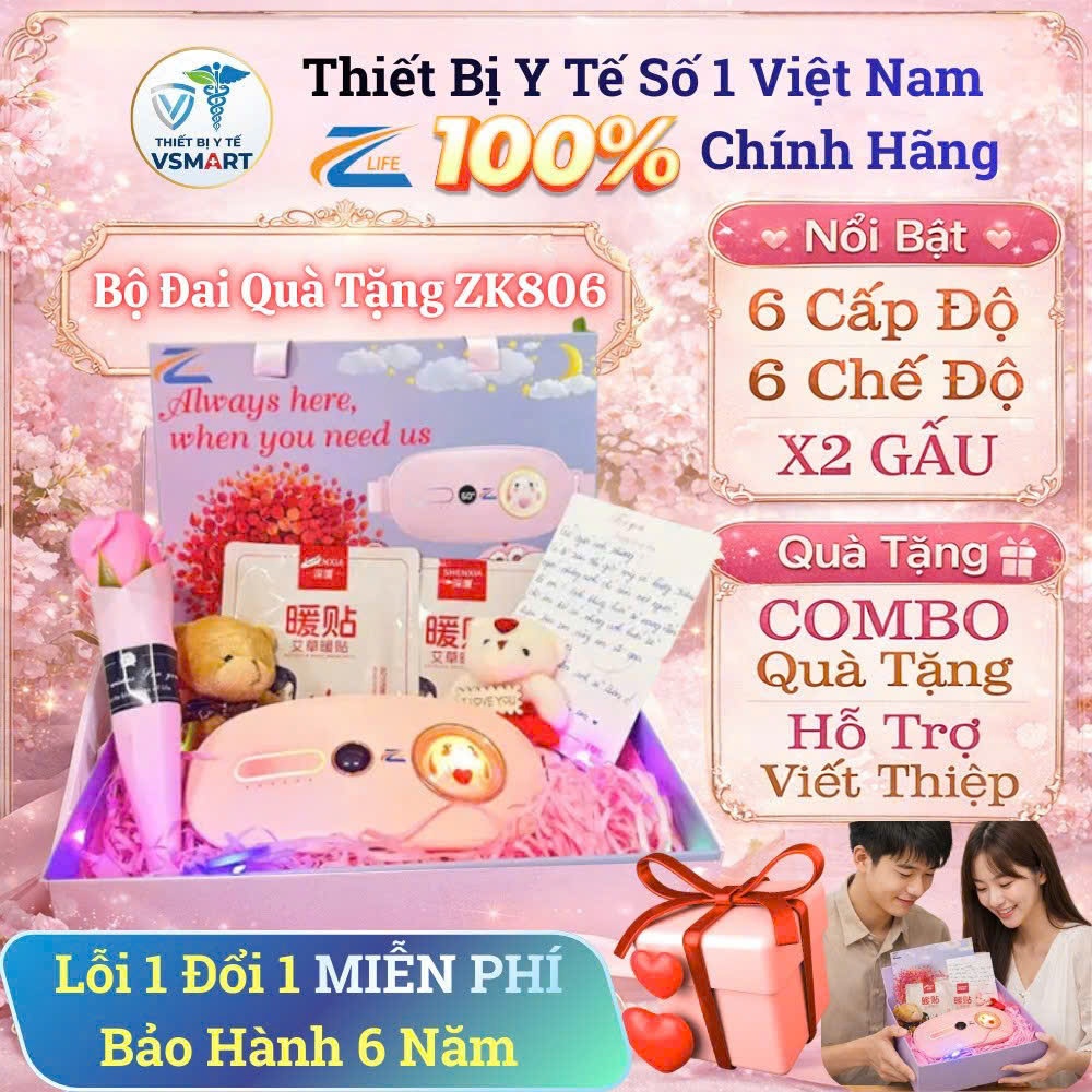 20/10 Quà Tặng Bạn Gái 8/3, Đai Chườm Ấm Rung Mát Xa Giảm Đau Bụng Kinh Nguyệt, Máy Giảm Đau Tử Cung