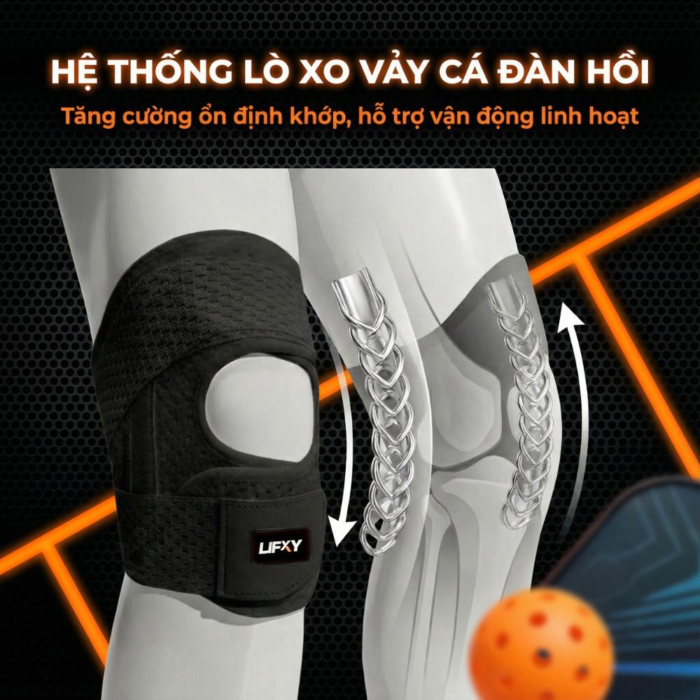 [MUA 1 TẶNG 1] Đai bảo vệ khớp gối, giảm áp lực sụn chêm, chống căng cơ, chuyên dụng Pickleball | The ZenK Fit