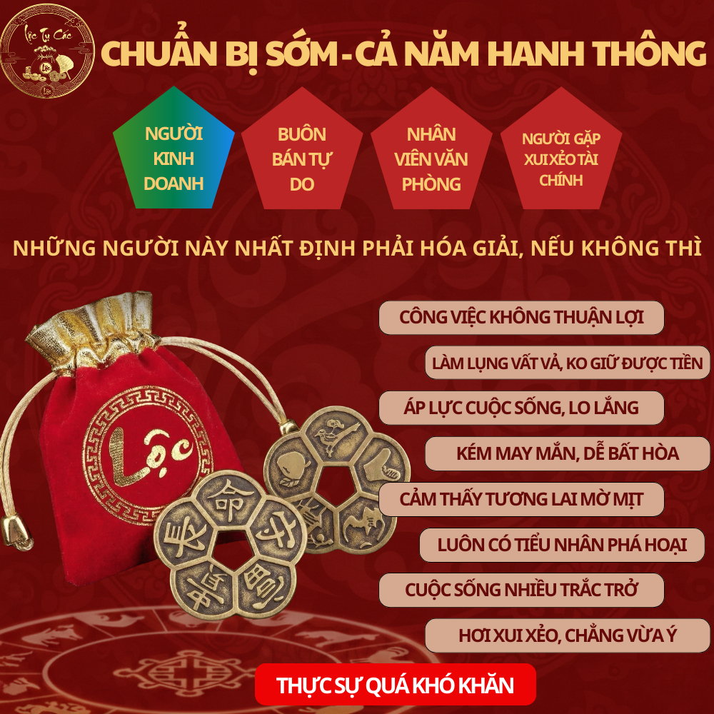 Xu hoa mai phong thủy, đồng xu chiêu tài (ĐÃ THỈNH) đặt trong ví, két sắt, bàn làm việc cầu tài vận, sự hanh thông