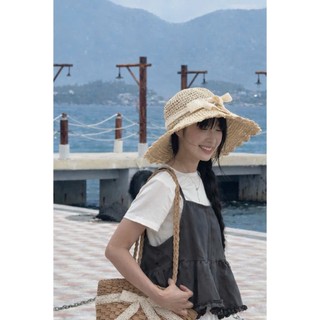 Set áo nữ babydoll phối bèo gồm á 2 dây và áo trắng
