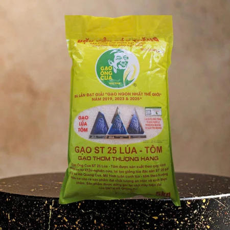 5kg Gạo ST25 lúa tôm ông cua - sự lựa chọn hoàn hảo cho bữa ăn thơm ngon từ đất lúa tôm