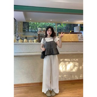 set áo babydoll dây kèm áo bánh bèo nữ