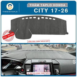 [Honda CITY 2017-2026] Thảm taplo oto da Nano Blockers UV, 3D Flare, Nhung lông tuyết viền Ziczac chống cong vênh