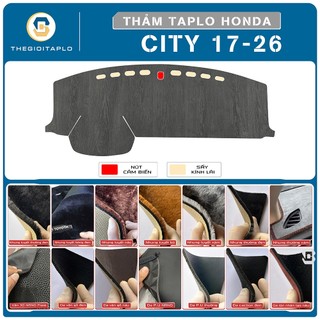 [Honda CITY 2017-2026] Thảm taplo oto da Nano Blockers UV, 3D Flare, Nhung lông tuyết viền Ziczac chống cong vênh
