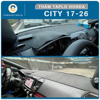 [Honda CITY 2017-2026] Thảm taplo oto da Nano Blockers UV, 3D Flare, Nhung lông tuyết viền Ziczac chống cong vênh
