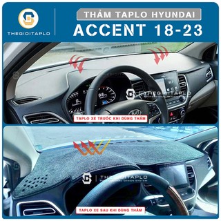 [Hyundai Accent 2012-2024] Thảm taplo oto da Nano Blockers UV, 3D Flare, Nhung lông tuyết viền Ziczac chống cong vênh