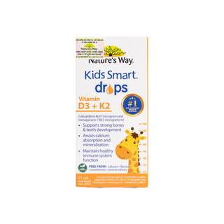Vitamin D3 K2 Nature's Way Kids Smart Drops Tăng Cường Hấp Thụ Canxi Giúp Bé Cao Lớn 11ml