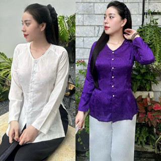 Cổ Tim BàBa #Cổ Tim# Quần Áo Nữ Jacket Top Kem Dress Women # Đồ Lam Đi Chùa