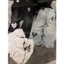 Quần jeans suông chrome hearts đính đá