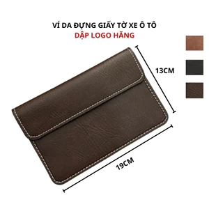 Ví Da Đựng Giấy Tờ Đăng Kiểm Xe Ô Tô - Đựng Bảo Hiểm, Bằng Lái, Thẻ ATM Và Giấy Tờ Khác (Hỗ Trợ Dập Logo Hãng) VDK-PUTH