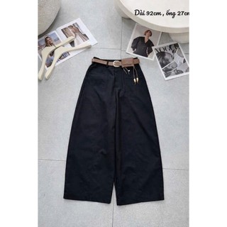 [MẪU New 2026 ] Quần Kaki Ống Rộng ELEGANTE BOUTIQUE Cong Túi Ngang From Rộng Hàng Đẹp, Che Khuyết Điểm Đôi Chân Cực Tốt