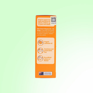 Vitamin D3 K2 Nature's Way Kids Smart Drops Tăng Cường Hấp Thụ Canxi Giúp Bé Cao Lớn 11ml