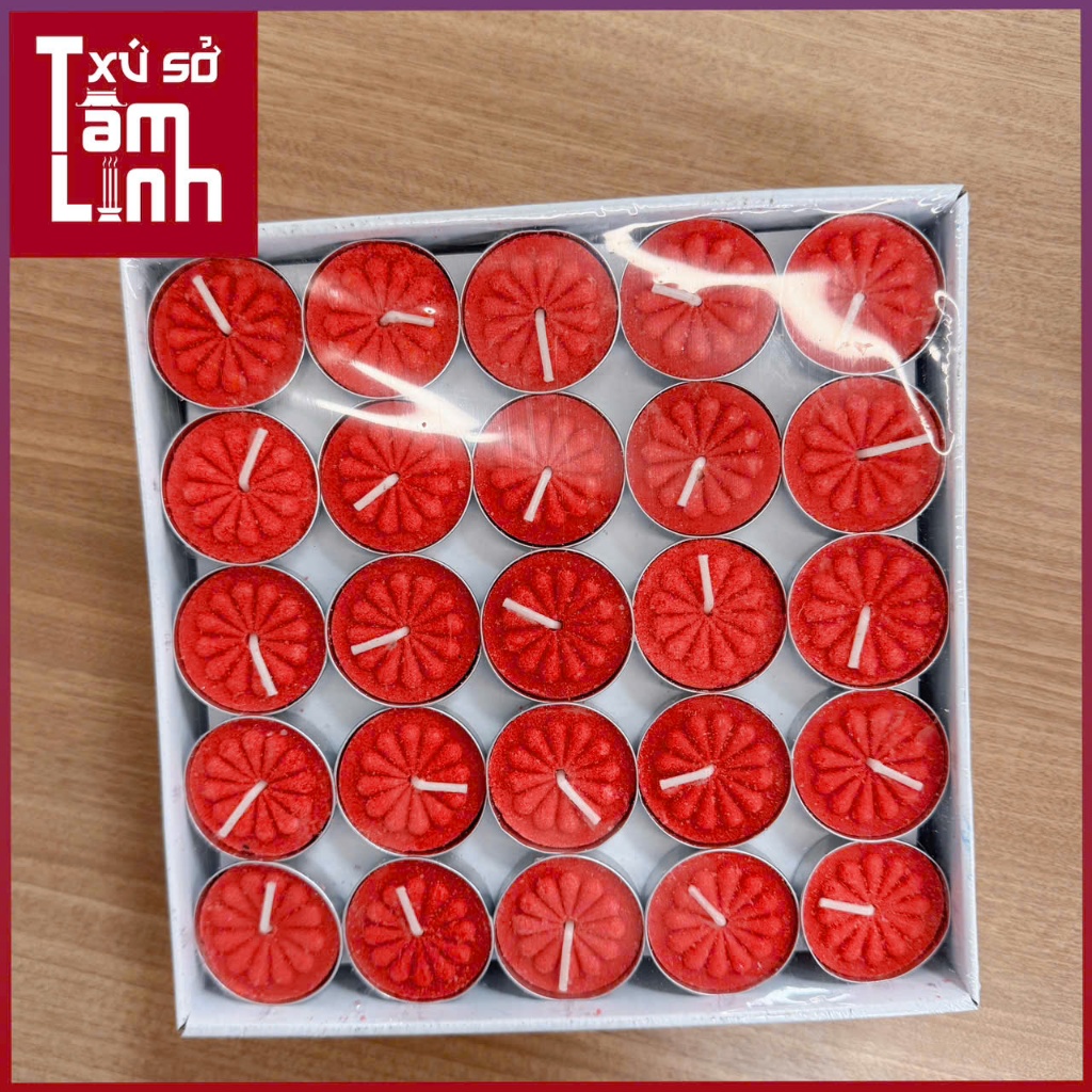 Nến Viên Tealight Hoa Mai Mini Không Khói, Không Mùi, An Toàn Đốt Xông Tinh Dầu, Trang Trí Lễ Tiệc, Yoga, Nơi Thờ Tự