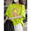 Áo Thun Tay Lỡ Nữ Tính Basic Dễ Thương Phối Hình In Tai Nghe Đáng Yêu Chất Cotton Mềm Mịn Cực Co Dãn