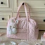 Túi du lịch chần bông hồng pastel ngọt ngào tiện lợi