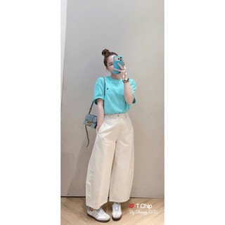 Áo Thun Nữ Màu Xanh Ngắn Tay Form Rộng Trùm Mông QCCC Cao Cấp