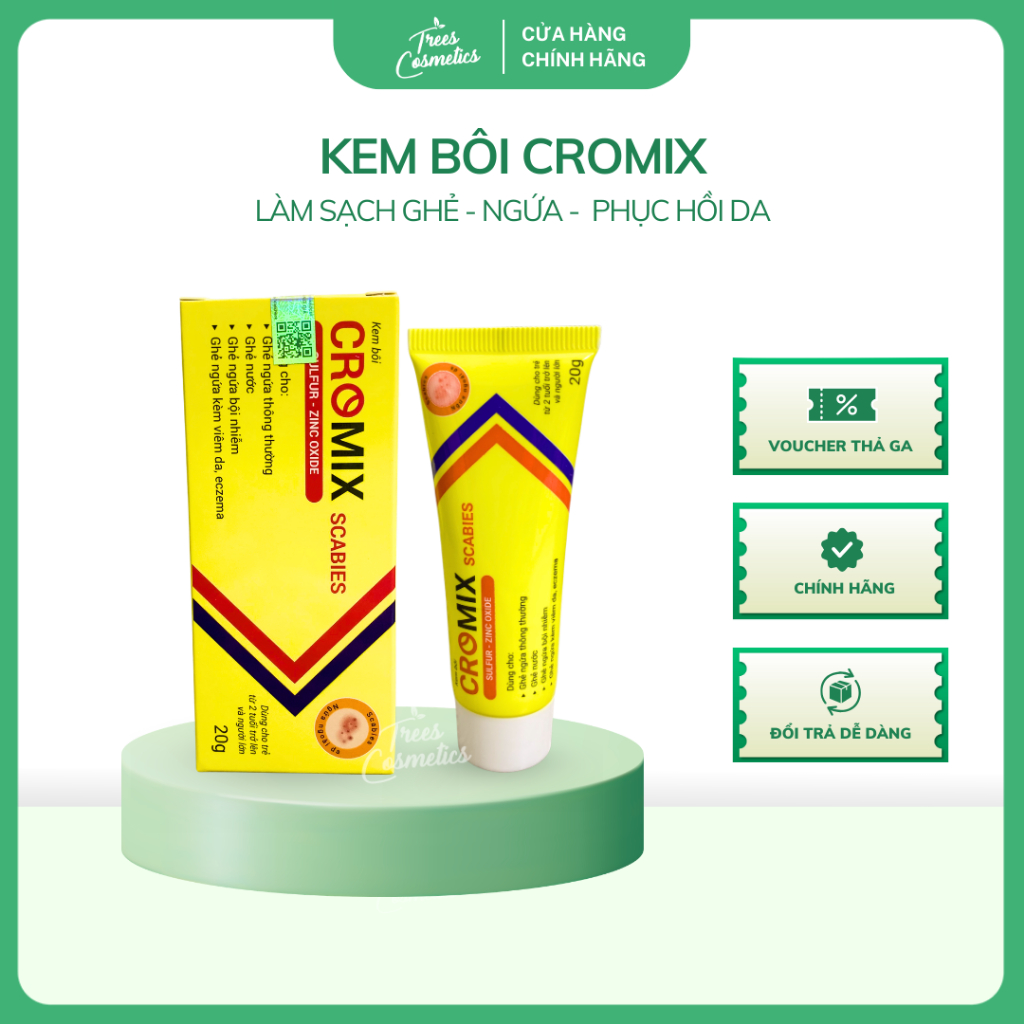 Kem CROMIX Hỗ Trợ Ghẻ Ngứa Làm Dịu Da, Phục Hồi Chăm Sóc Da Tuýp 20g ...