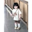Set đồ bé gái áo thun in hình cún dễ thương phối quần short chất cotton mềm mát Moonie Kido - B11/ bộ chó nâu