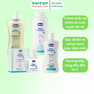 Bộ Chăm Sóc Da Và Tóc Chicco: Sữa tắm/ Massage/ Dưỡng ẩm/ Chống nắng /Phấn rôm/ Chống hăm /Nước hoa