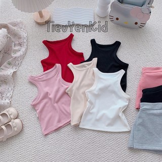 Quần áo trẻ em, Áo 3 lỗ bé gái thun tăm nhiều màu 9-26kg A570 Tiểu Yến KID