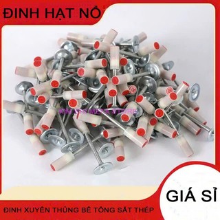 (Hộp 200 viên) Đinh hạt nổ cho máy bắn đinh hạt nổ bê tông, sắt thép thế hệ mới
