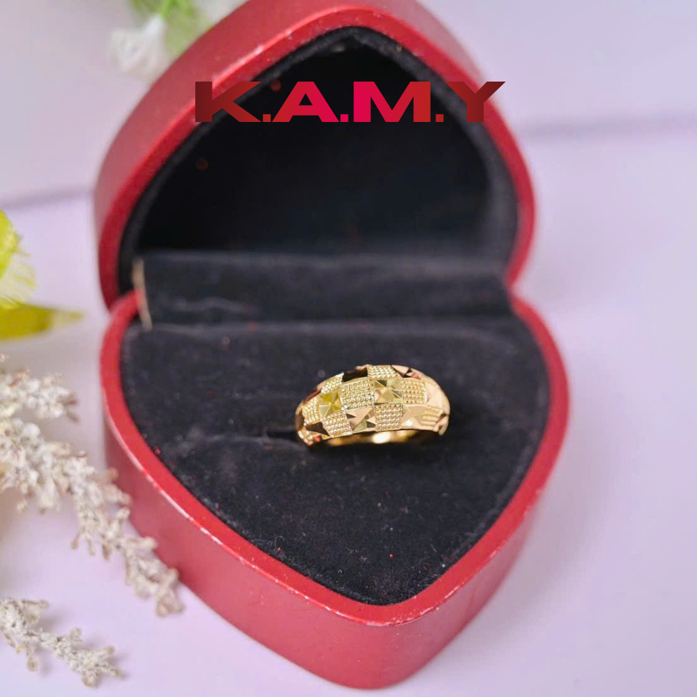 Nhẫn Mo Chạm Hoa Cao Cấp – Nhẫn Nữ Mạ Vàng Sang Trọng, Bền Màu, Đeo Hàng Ngày