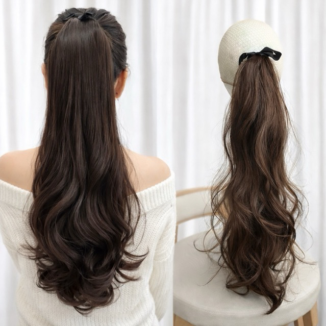 [TOP HÀNG ĐẸP] TÓC GIẢ NỮ CỘT XOĂN DÀI CÓ CÀI VÀ DÂY CỘT CHẮC CHẮN SÂU ĐO STORE