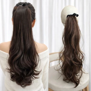 TÓC GIẢ NỮ CỘT XOĂN DÀI CÓ CÀI VÀ DÂY CỘT CHẮC CHẮN SÂU ĐO STORE