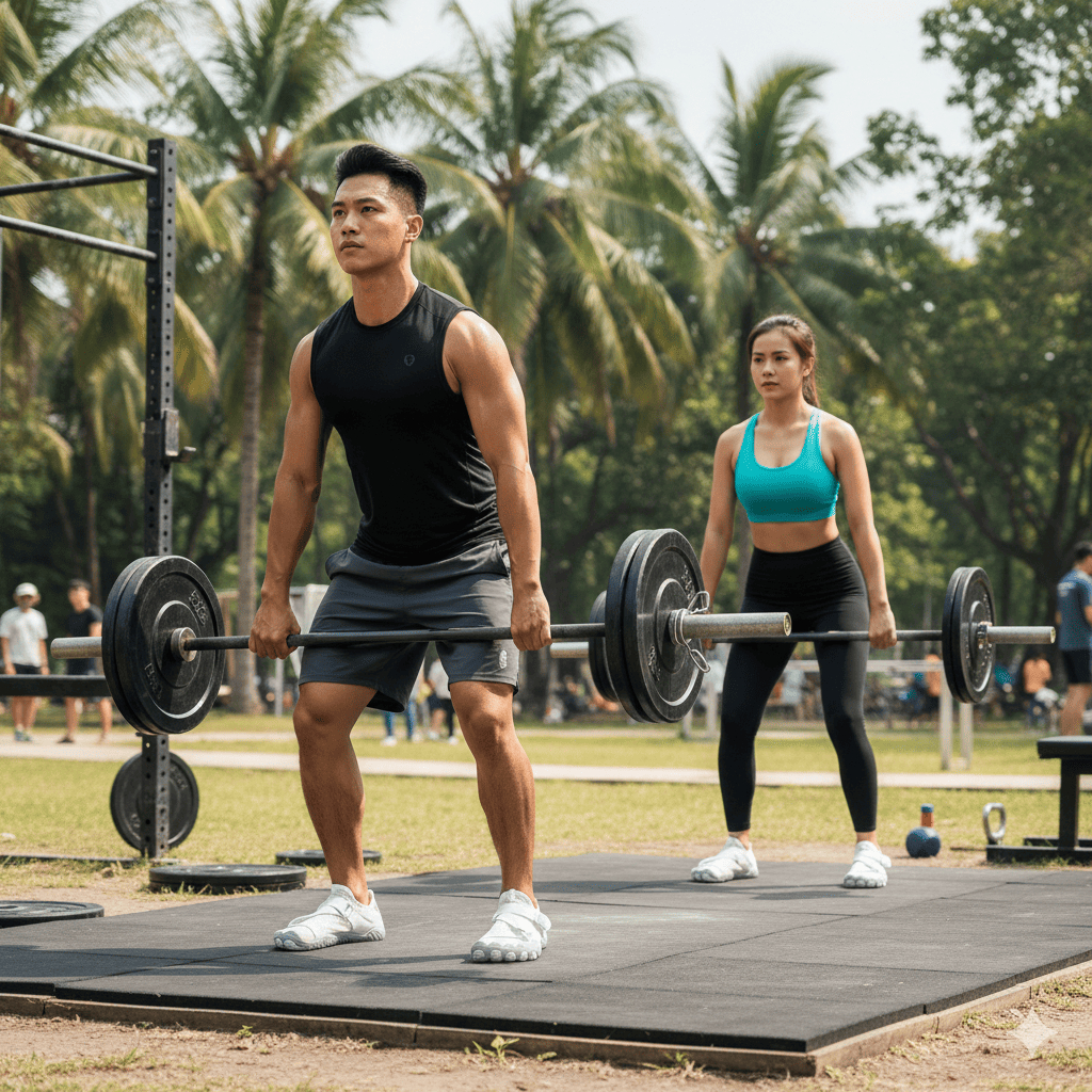 Giày Thể Thao Nữ Đế Bám Tập Gym – Cardio Pickleball – Thiết Kế màu Trắng sữa | BigBuy360 - bigbuy360.vn