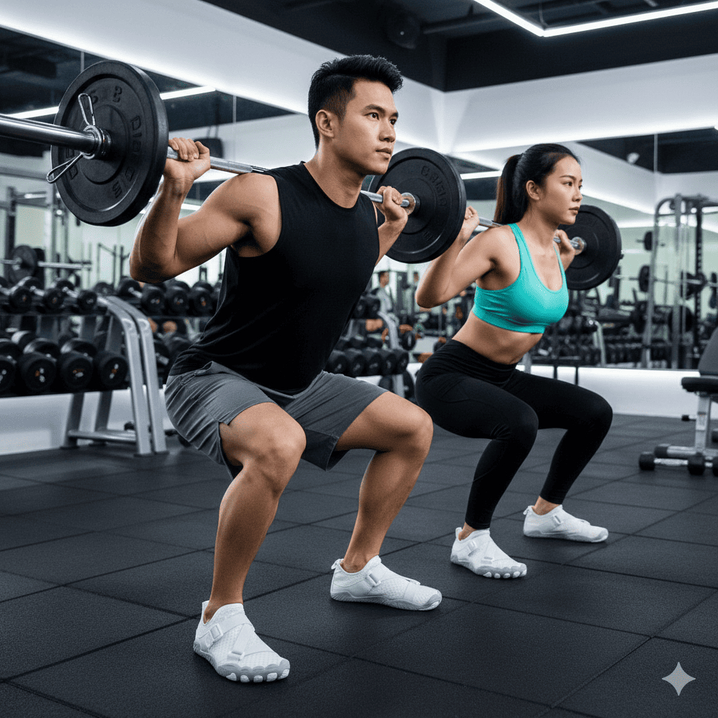 Giày Thể Thao Nữ Đế Bám Tập Gym – Cardio Pickleball – Thiết Kế màu Trắng sữa | BigBuy360 - bigbuy360.vn