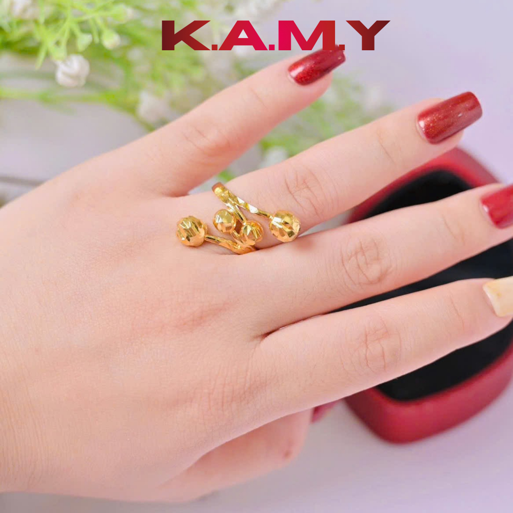 Nhẫn Ximen Kiểu Bi Nữ Mạ Vàng Cao Cấp – Thiết Kế Nhiều Vòng Sang Trọng, Đeo Cực Tôn Tay