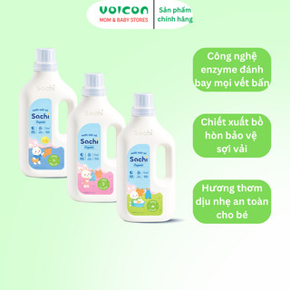 Nước Giặt Xả Sachi Organic Cho Bé 3.2L Công Nghệ Enzyme Sạch Sâu Kháng Khuẩn Muối Tre Tự Nhiên Mẹ Bé