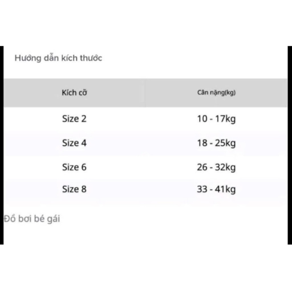 đồ bơi trẻ em đủ size(2,4,6,8) đồ bơi được thiết kế hai lớp chân váy có sẵn quần bảo hộ phía trong chi bé