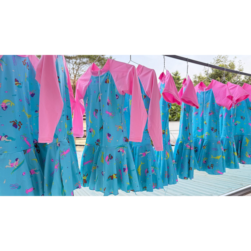 đồ bơi trẻ em đủ size(2,4,6,8) đồ bơi được thiết kế hai lớp chân váy có sẵn quần bảo hộ phía trong chi bé