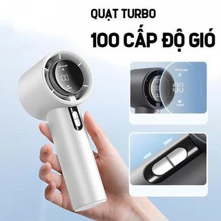 Quạt Cầm Tay Mini F638 – 100 Tốc Độ Gió Cực Mạnh, Pin 3000mAh, Màn Hình LED, Sạc Type-C
