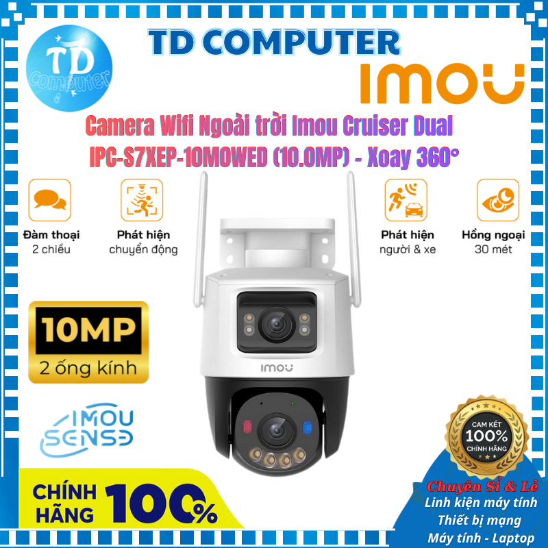 Camera Wifi Ngoài trời Imou Cruiser Dual IPC-S7XEP-10M0WED (10.0MP ...