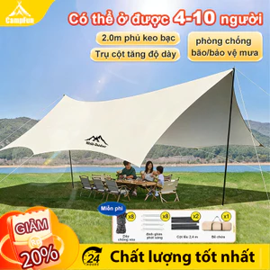 Tấm tăng lều tank bạt che nắng chống mưa, bạt lót cắm trại du lịch dã ngoại dày rộng, màu săc mát mẻ