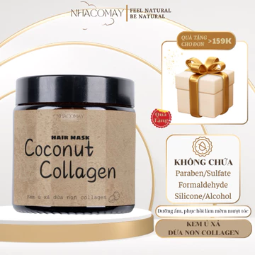 Kem ủ xả tóc Dừa non collagen Nhà cô Mây - dưỡng ẩm, phục hồi tóc, giúp tóc suôn mượt, chắc khỏe, lưu hương cho tóc