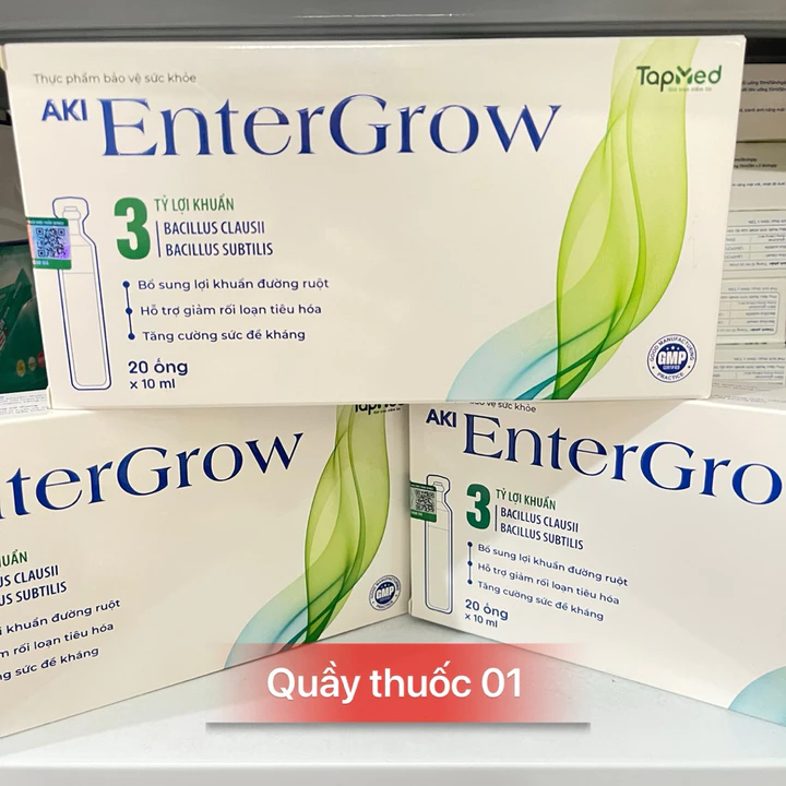 Men Vi Sinh Enter Grow - Giúp Cân Bằng Hệ Vi Sinh Đường Ruột, Giảm Rối Loạn Tiêu Hóa - hộp 20 ống