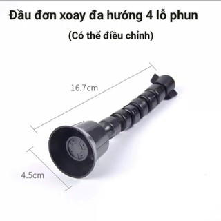 Vòi phun nước có thể điều chỉnh áp suất cao nông nghiệp 4 lỗ phun