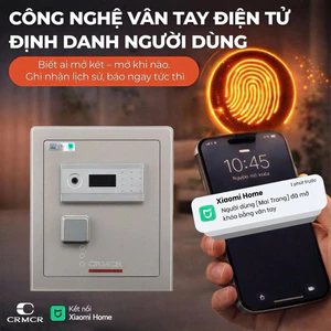 Két Sắt Nhập Khẩu Xiaomi CRMCR 45LB Vân Tay Điện Tử, Xác Minh Danh Tính Người Mở