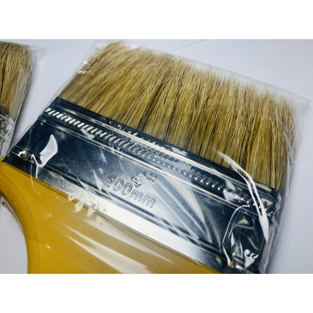 [Mới Nhất 2026] Cọ Sơn Cán Nhựa Vàng Chất Lượng Cao, Lông Cọ Mịn, Không Rụng, Tái Sử Dụng Nhiều Lần