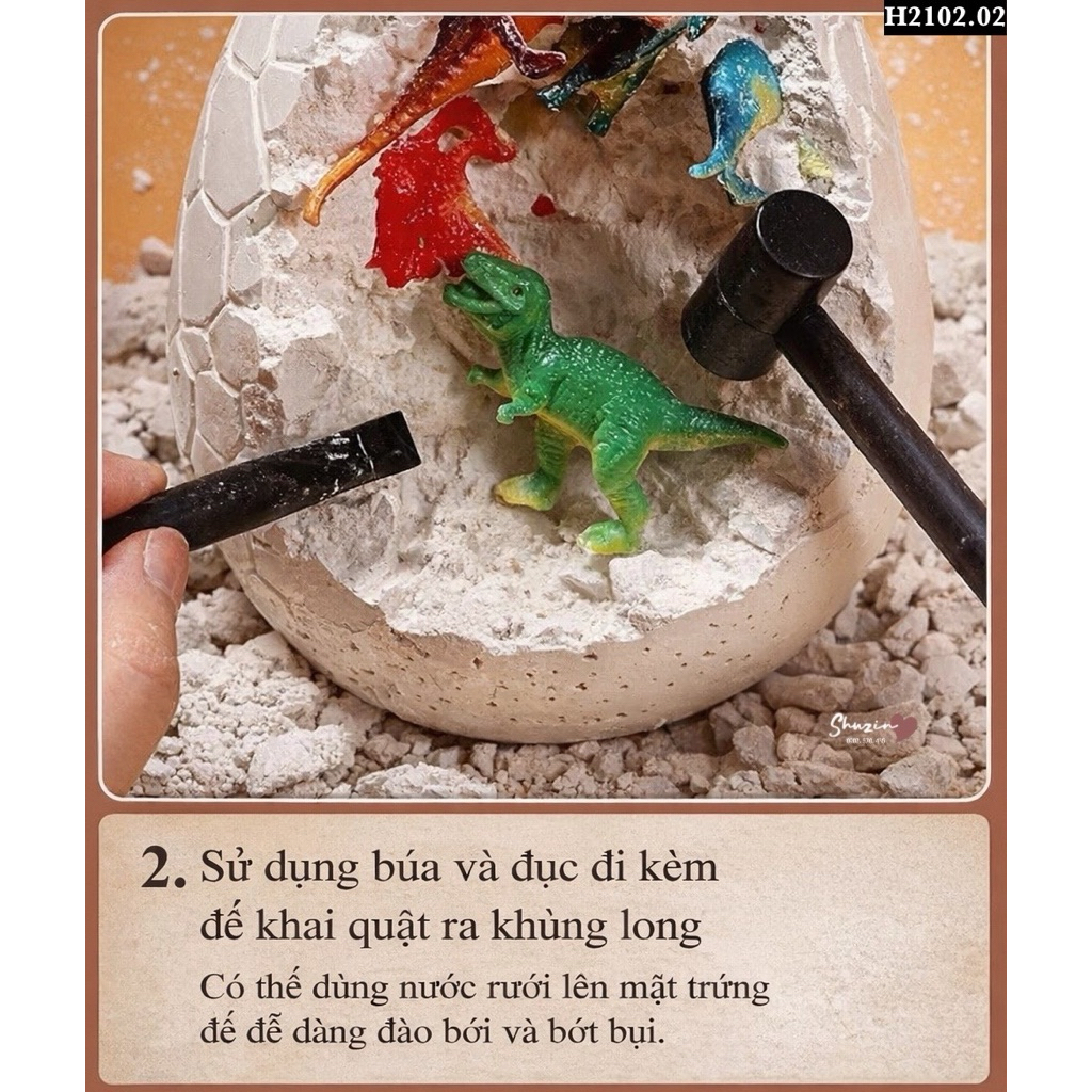 COMBO 4 TRỨNG KHỦNG LONG ĐẬP ĐÁ