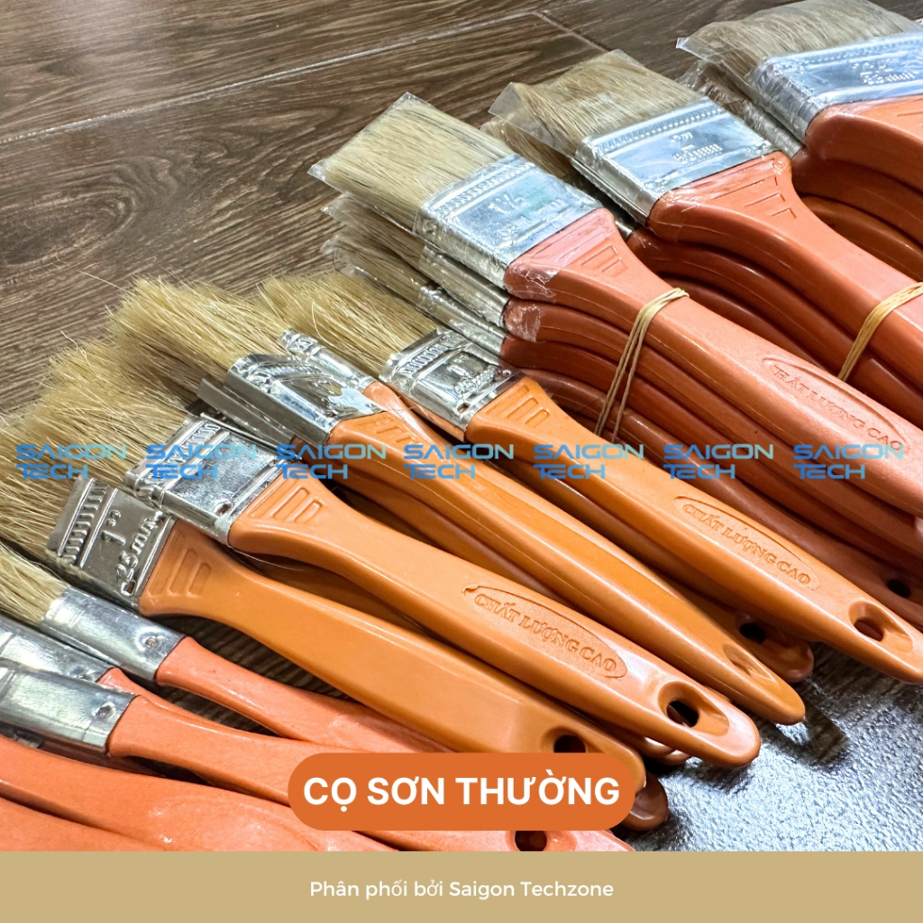 [2026] Cọ Sơn Cán Nhựa Cam Tiết Kiệm, Lông Cọ Mịn, Hạn Chế Rụng, Tái Sử Dụng Nhiều Lần,Dùng Sơn Nước