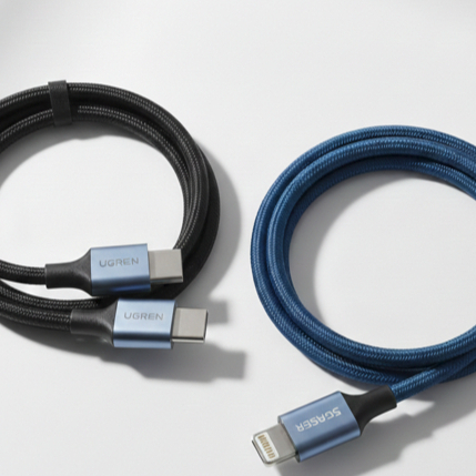 Cáp Sạc Nhanh PD Ugreen Essager - Dây C to C và C to L Cho Laptop, điện thoại táo, điện thoại Android bọc dù siêu bền | BigBuy360 - bigbuy360.vn