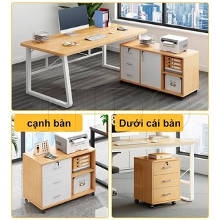 Nido Tủ Hồ Sơ Văn Phòng Bằng Gỗ Có Khóa - Tủ Đựng Tài Liệu Di Động Có Bánh Xe Để Gầm Bàn Tiện Lợi