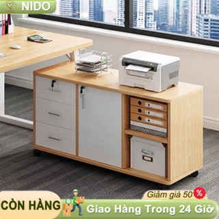 Nido Tủ Hồ Sơ Văn Phòng Bằng Gỗ Có Khóa - Tủ Đựng Tài Liệu Di Động Có Bánh Xe Để Gầm Bàn Tiện Lợi